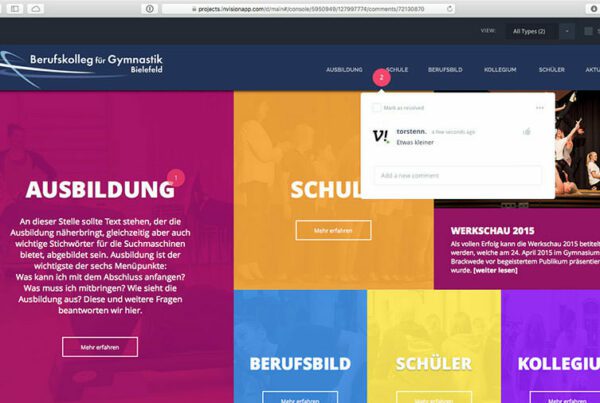 Beispiel Webseitengestaltung