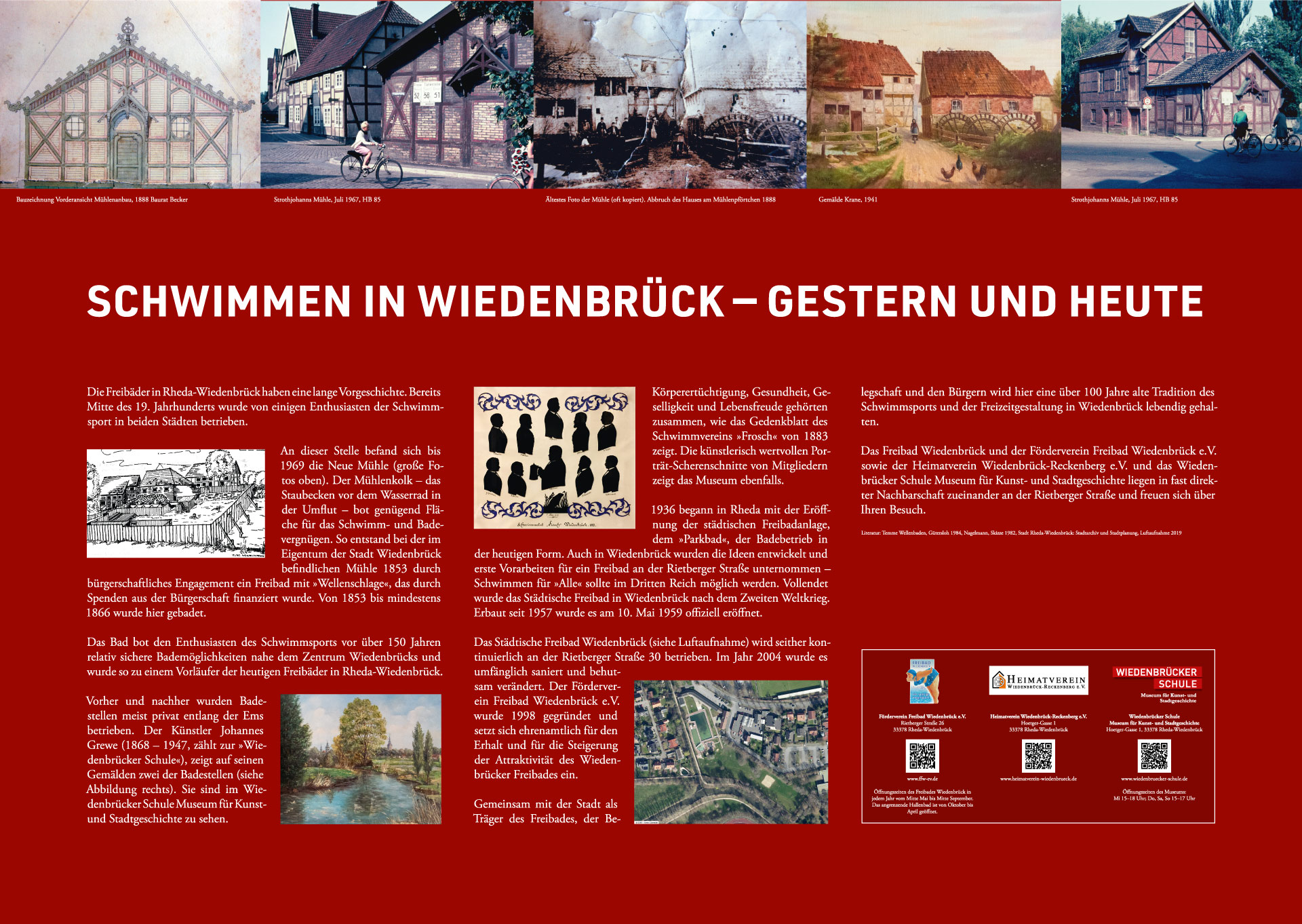Schaukasten »Schwimmen in Wiedenbrück – gestern und heute«
